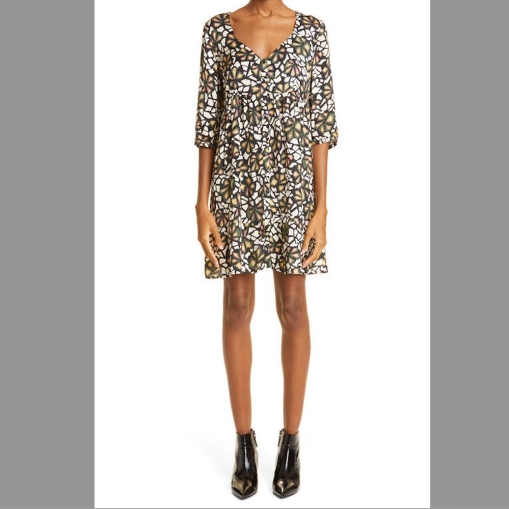 Ba&Sh Bash May Floral Ecru Lady Dress Euc